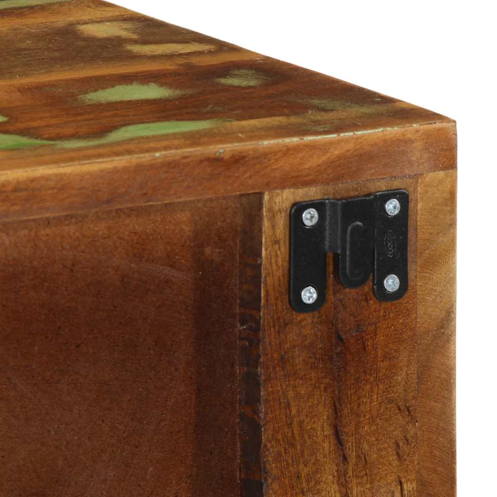 Tv-vægskab 80x30x19 cm massivt genbrugstræ