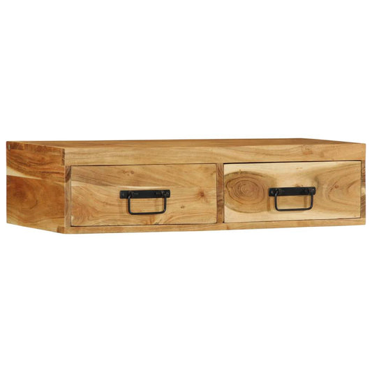 TV-vægskab 80x30x19 cm massivt akacietræ