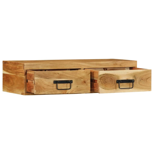 TV-vægskab 80x30x19 cm massivt akacietræ