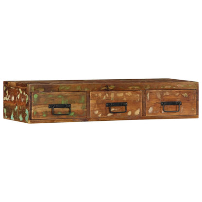 TV-vægskab 100x30x19 cm massivt genbrugstræ