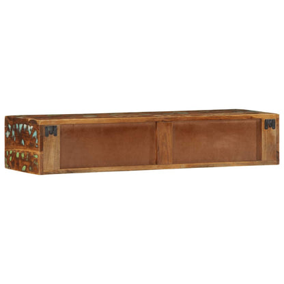 TV-vægskab 100x30x19 cm massivt genbrugstræ