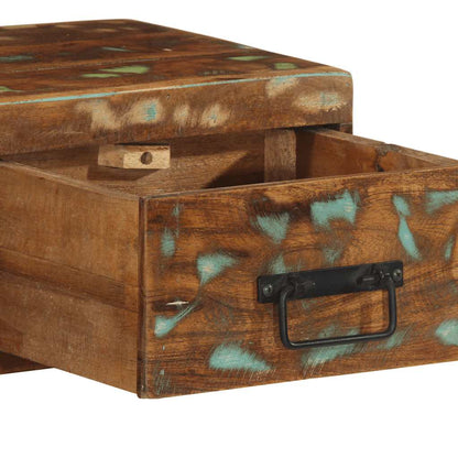 TV-vægskab 100x30x19 cm massivt genbrugstræ