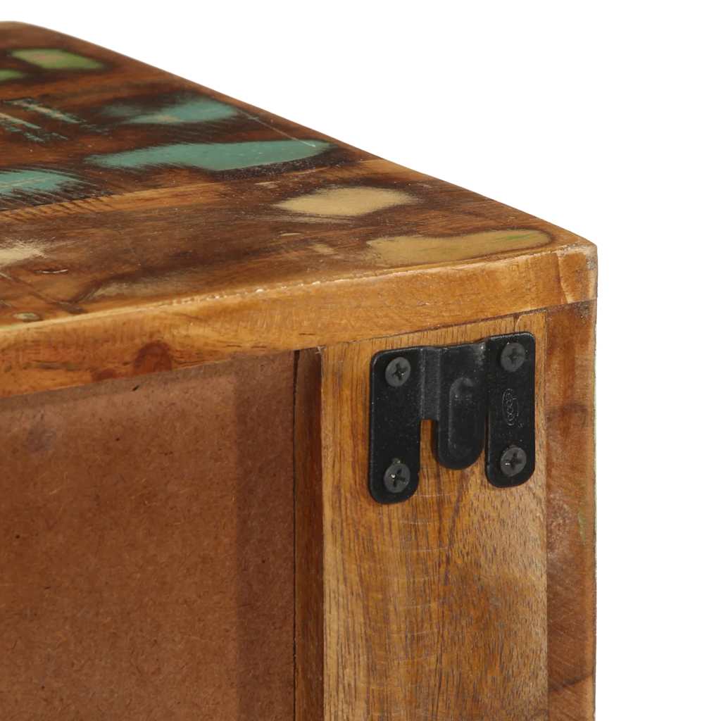TV-vægskab 100x30x19 cm massivt genbrugstræ