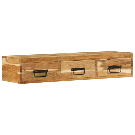 TV vægskab 100x30x19 cm massivt akacietræ