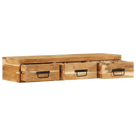 TV vægskab 100x30x19 cm massivt akacietræ