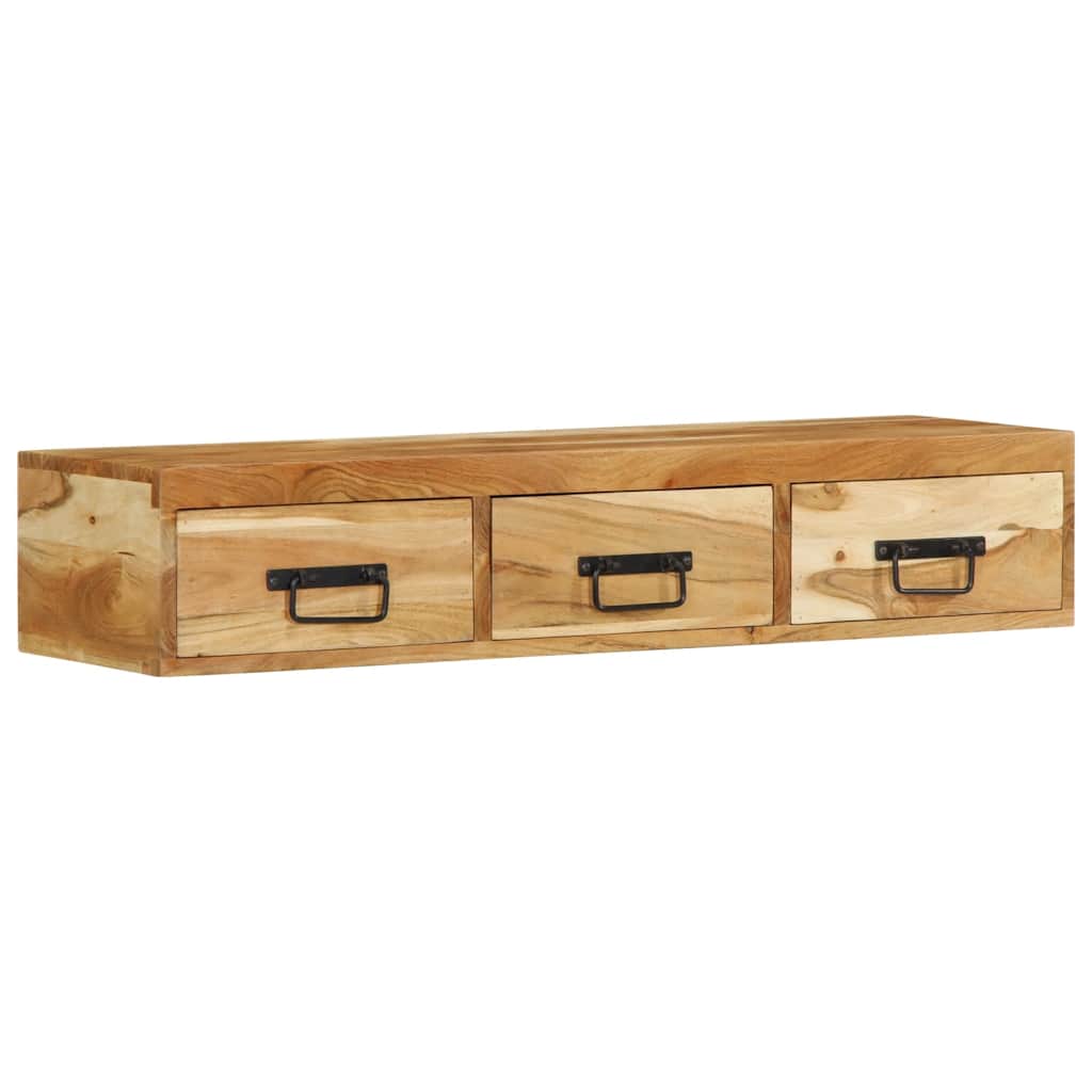 TV vægskab 100x30x19 cm massivt akacietræ