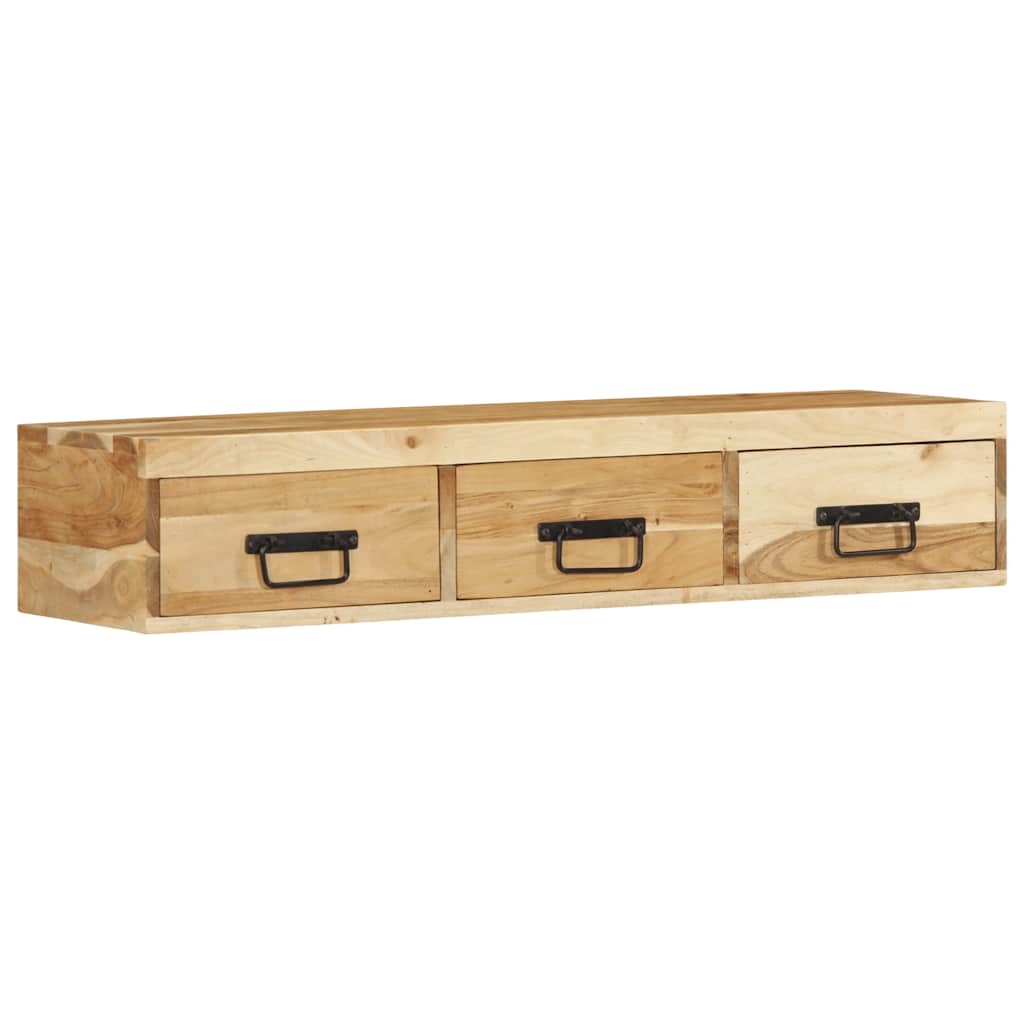 TV vægskab 100x30x19 cm massivt akacietræ