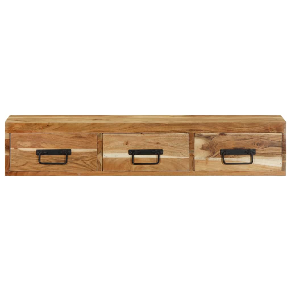 TV vægskab 100x30x19 cm massivt akacietræ
