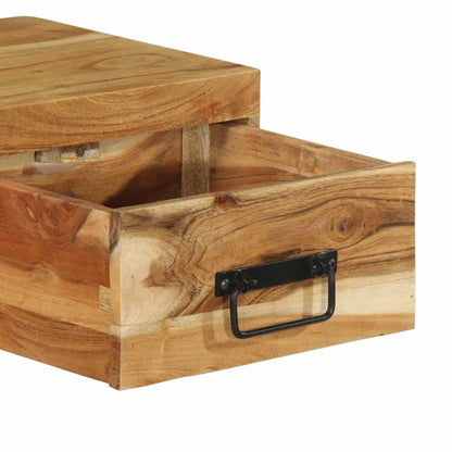 TV vægskab 100x30x19 cm massivt akacietræ