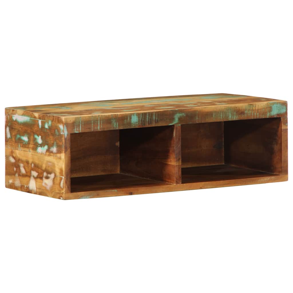 Tv-vægskab 60x30x19 cm massivt genbrugstræ