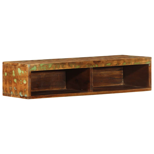 Tv-vægskab 80x30x19 cm massivt genbrugstræ