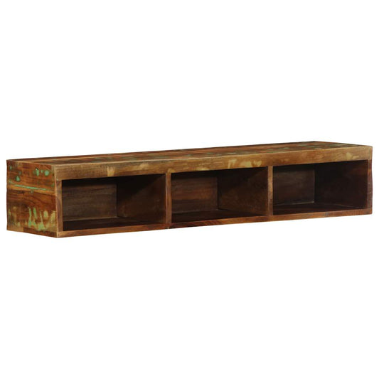 TV-vægskab 100x30x19 cm massivt genbrugstræ