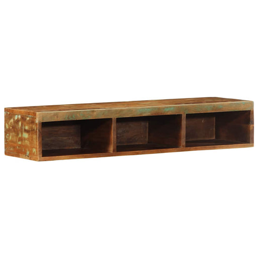 TV-vægskab 100x30x19 cm massivt genbrugstræ
