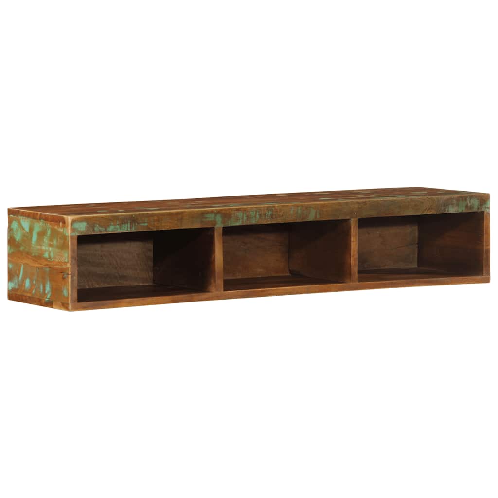 TV-vægskab 100x30x19 cm massivt genbrugstræ