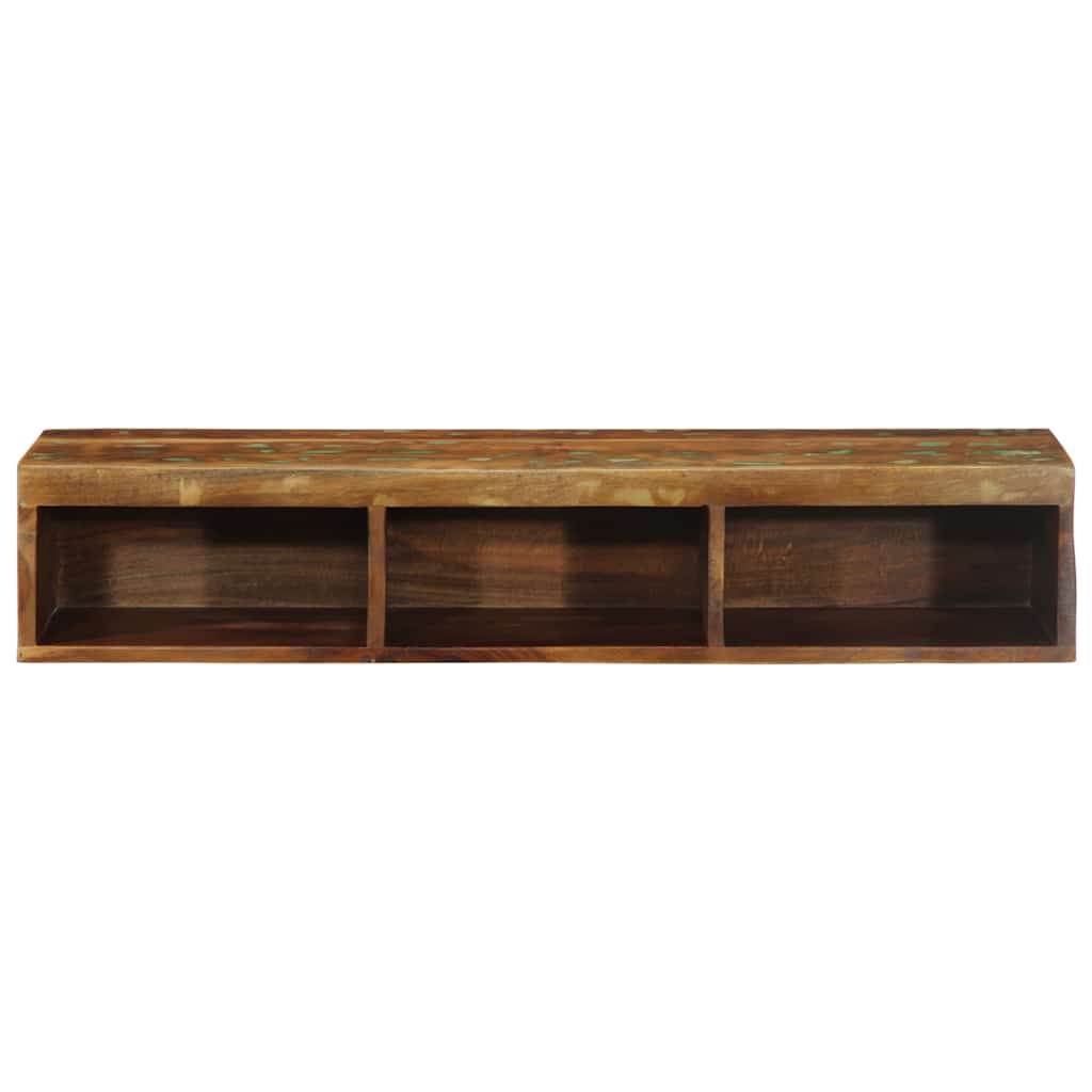 TV-vægskab 100x30x19 cm massivt genbrugstræ