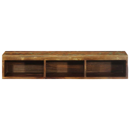 TV-vægskab 100x30x19 cm massivt genbrugstræ