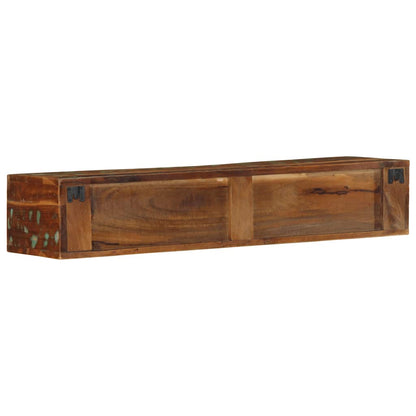 TV-vægskab 100x30x19 cm massivt genbrugstræ