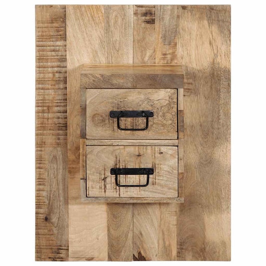 Nachttisch 60x32x80 cm Raues Mango-Massivholz