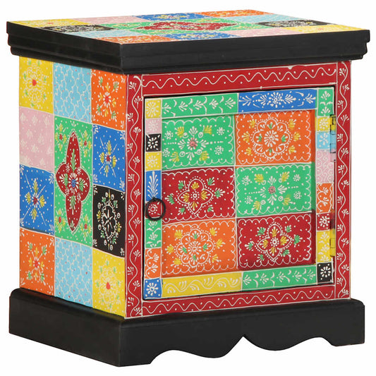 Nachttisch Mehrfarbig 40x35x45 cm Massivholz Mango