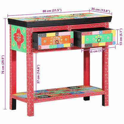 Konsolentisch Mehrfarbig 80 x 35 x 76 cm Holzwerkstoff