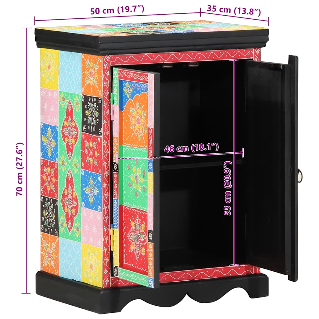 Konsolentisch Mehrfarbig 50 x 30 x 75 cm Massivholz Mango