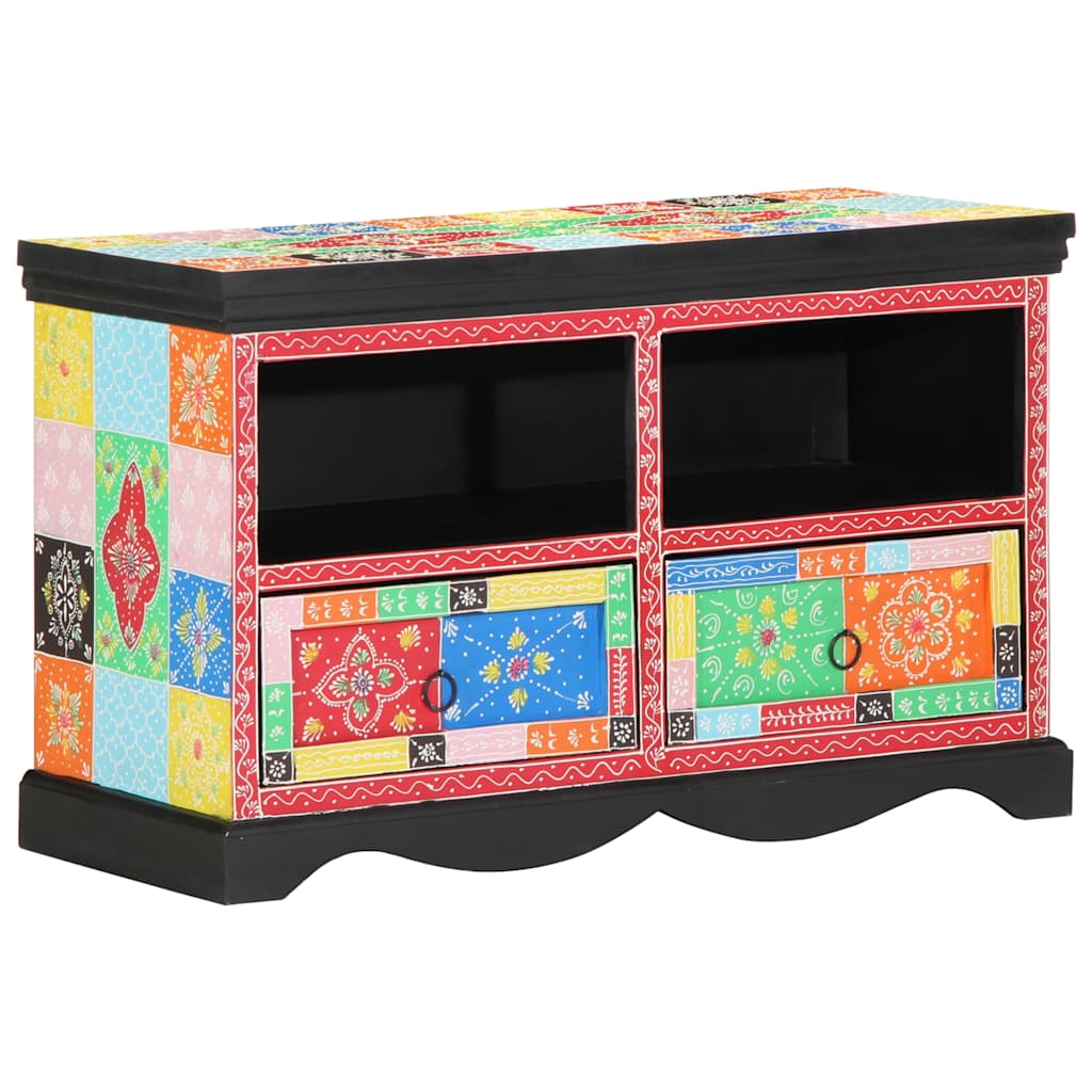 TV-Schränk Mehrfarbig 80 x 35 x 50 cm Massivholz Mango
