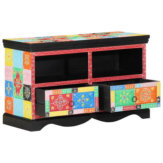 TV-Schränk Mehrfarbig 80 x 35 x 50 cm Massivholz Mango
