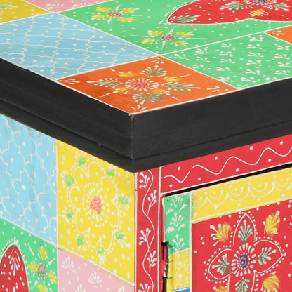 TV-Schränk Mehrfarbig 100 x 35 x 50 cm Massivholz Mango
