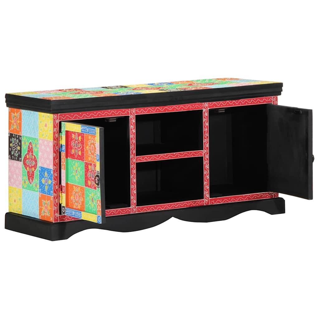 TV-Schränk Mehrfarbig 100 x 35 x 50 cm Massivholz Mango