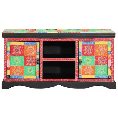 TV-Schränk Mehrfarbig 100 x 35 x 50 cm Massivholz Mango