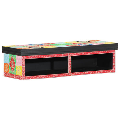 TV-Möbel mit Regal Mehrfarbig 80 x 30 x 22 cm Holzwerkstoff