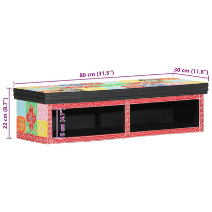 TV-Möbel mit Regal Mehrfarbig 80 x 30 x 22 cm Holzwerkstoff