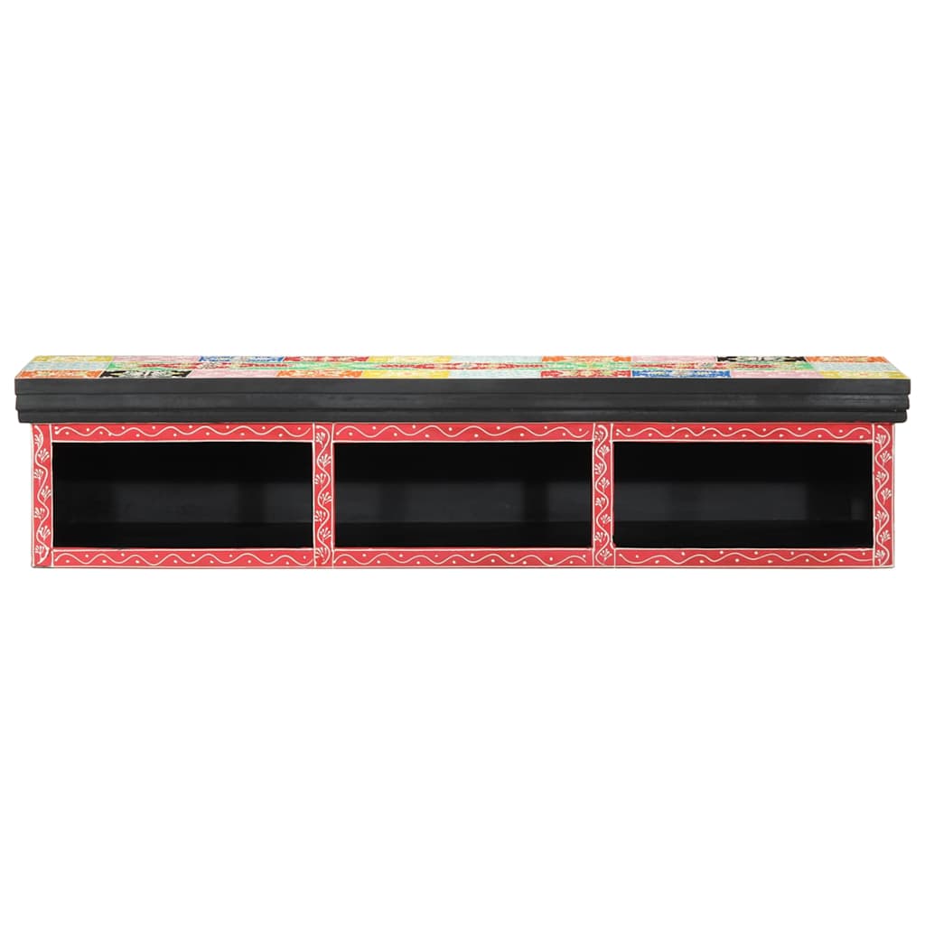TV-Möbel mit Regal Mehrfarbig 100 x 30 x 22 cm Holzwerkstoff