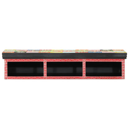 TV-Möbel mit Regal Mehrfarbig 100 x 30 x 22 cm Holzwerkstoff