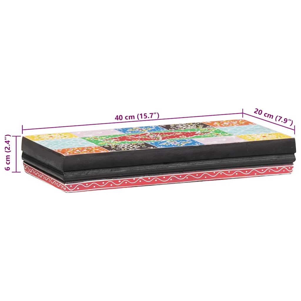 Wandregale 2 pcs Mehrfarbig 40 x 20 x 6 cm Massivholz Mango