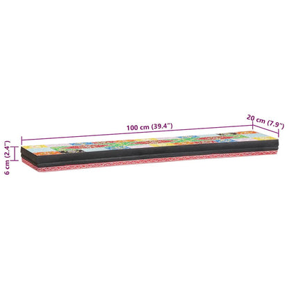 Wandregale 2 pcs Mehrfarbig 100 x 20 x 6 cm Massivholz Mango