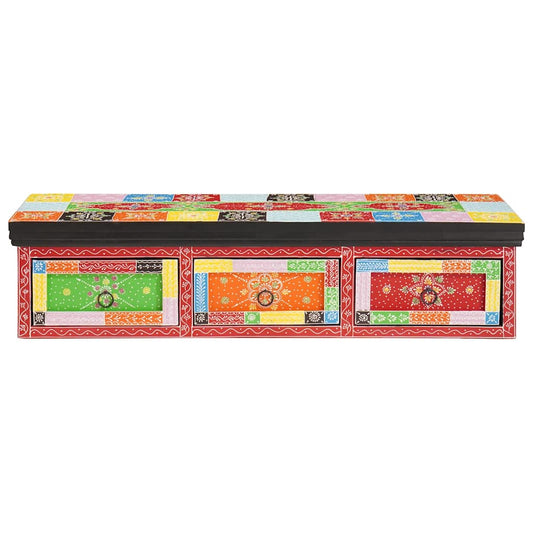 TV-Schrank Mehrfarbig 100 x 30 x 24 cm Massivholz Mango