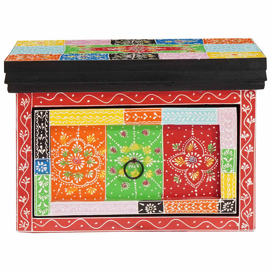 Nachttisch Mehrfarbig 40 x 30 x 28 cm Massivholz Mango