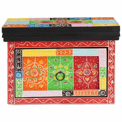Nachttisch 2 pcs Mehrfarbig 40 x 30 x 28 cm Massivholz Mango