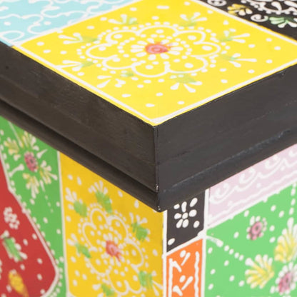 Aufbewahrungsbox Mehrfarbig 40 x 30 x 30 cm Massivholz Mango