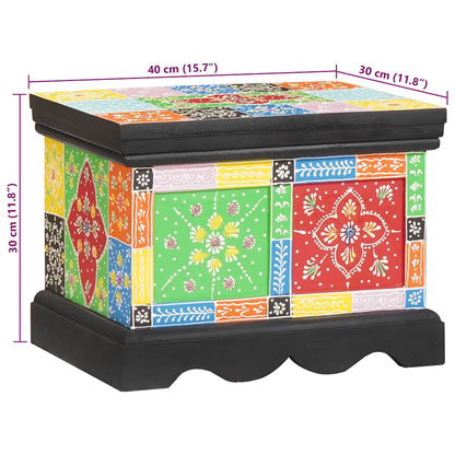 Aufbewahrungsbox Mehrfarbig 40 x 30 x 30 cm Massivholz Mango