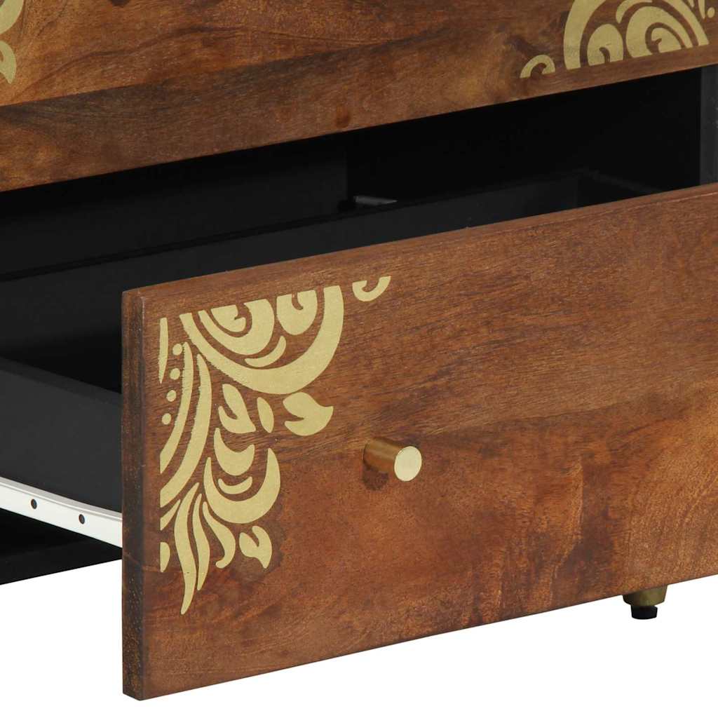 Sideboard 2 pcs Honigbraun 60 x 33.5 x 75 cm Massivholz Mango