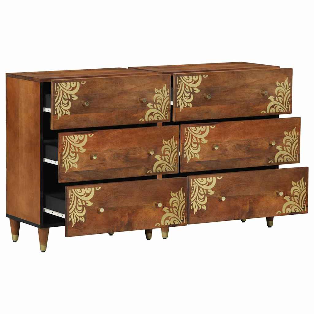 Sideboard 2 pcs Honigbraun 60 x 33.5 x 75 cm Massivholz Mango