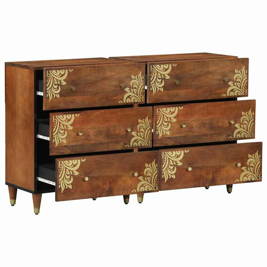 Sideboard 2 pcs Honigbraun 60 x 33.5 x 75 cm Massivholz Mango