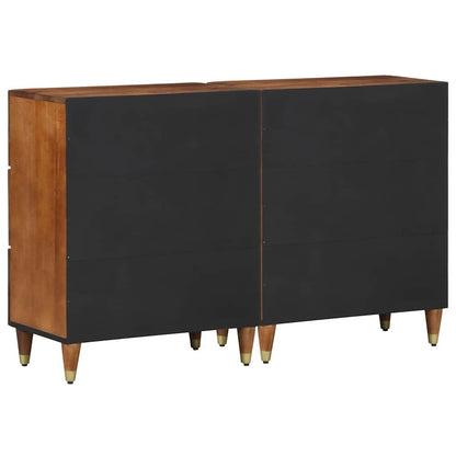 Sideboard 2 pcs Honigbraun 60 x 33.5 x 75 cm Massivholz Mango