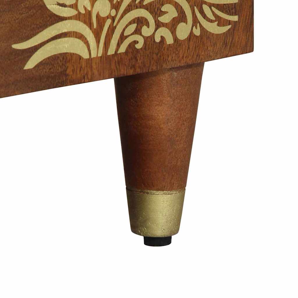 Badezimmermöbel Set 3 pcs Honigbraun und Gold 180 x 33 x 75 cm