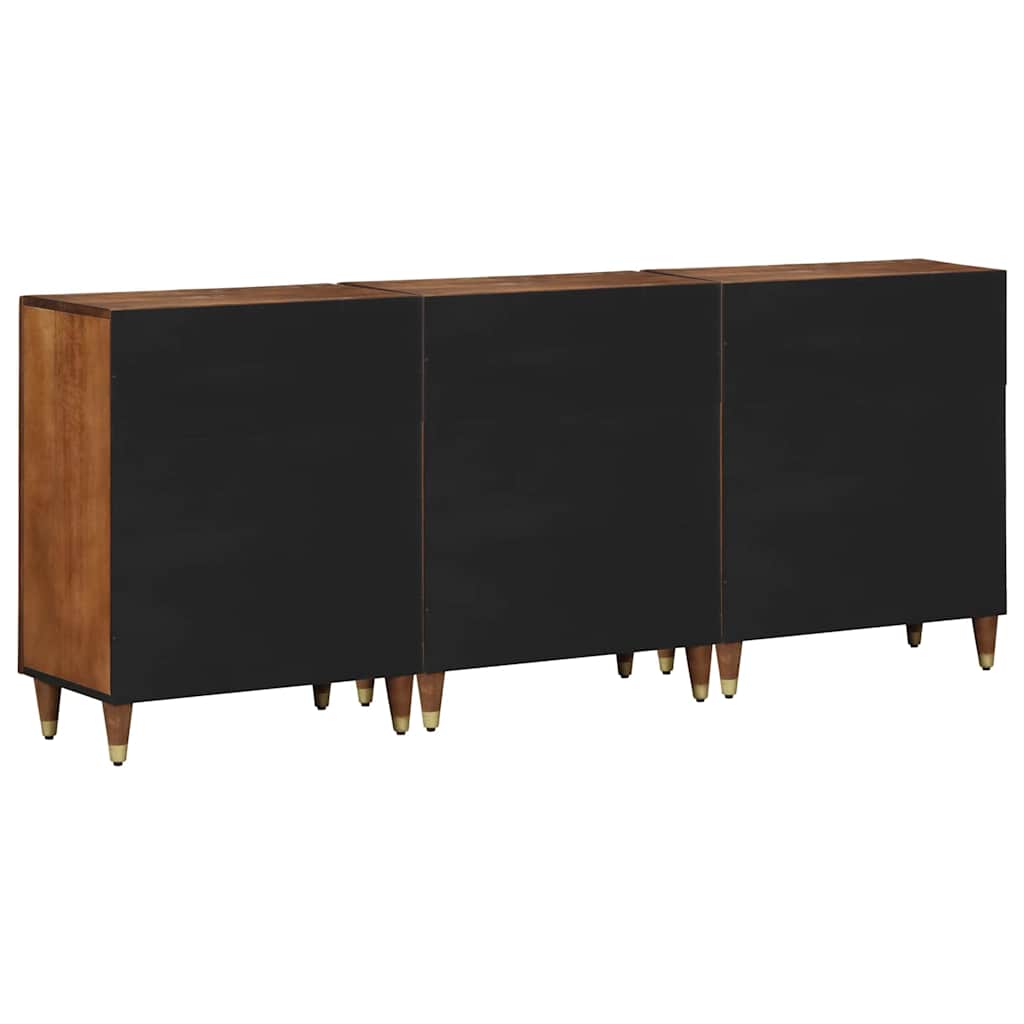 Badezimmermöbel Set 3 pcs Honigbraun und Gold 180 x 33 x 75 cm