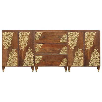 Badezimmermöbel Set 3 pcs Honigbraun und Gold 180 x 33 x 75 cm