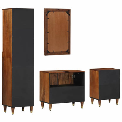 Badezimmermöbel-Set Wandmontiert 4 pcs Braun 62 x 33 x 58 cm