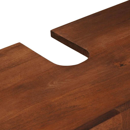 Badezimmermöbel mit Tür 3 pcs 38 x 33 x 160 cm Massives Mango-Holz